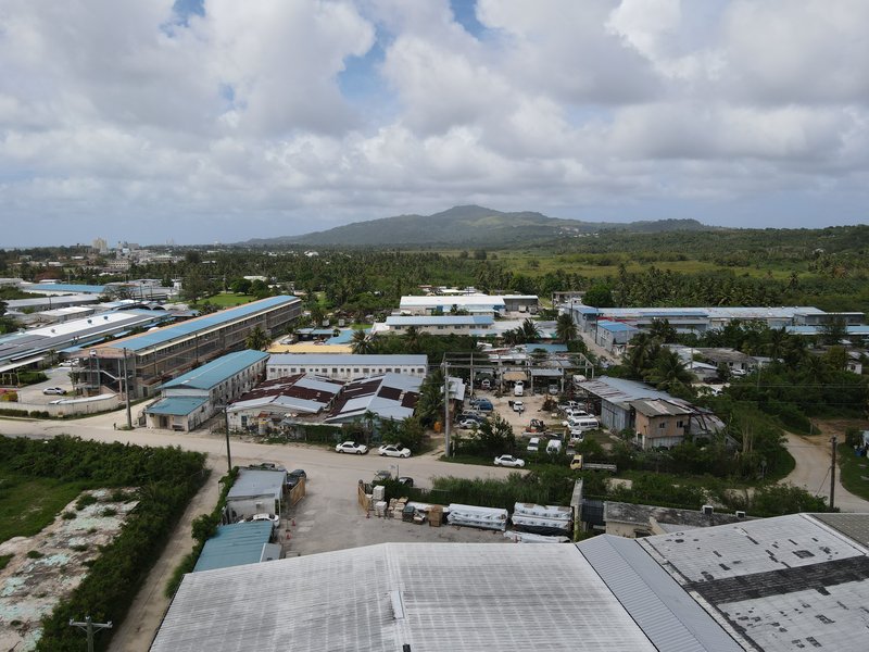 Wide Saipan industrial area aerial